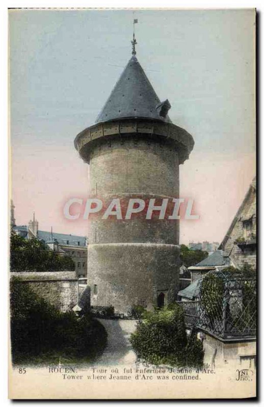 Old Postcard Rouen Tower is enclosed Was Jeanne d & # 39Arc