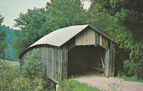 Greer's Mill Covered Bridge Over Raccoon Creek Wilksville Ohio