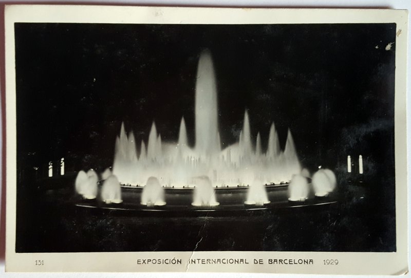 4 VINTAGE POSTCARDS BARCELONA UNIVERSAL EXPOSITION OF 1929. NUMBEREDS. UNUSED!!!