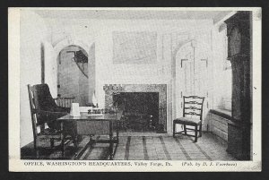 Washingtons Office Valley Forge PA Unused c1910s