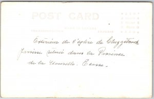 Church Religious Building Architecture Front View Real Photo RPPC Postcard