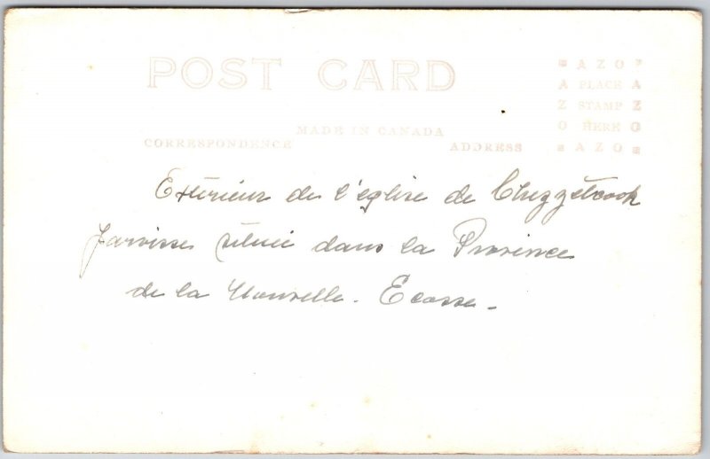 Church Religious Building Architecture Front View Real Photo RPPC Postcard