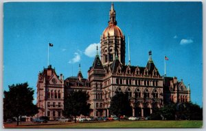 Vtg Hartford CT Connecticut State Capitol Building 1950s Chrome View Postcard