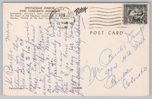 Spectacular Sunrise On Camelback Mtn In Scottsdale AZ~Famous Landmark~PM 1968 PC