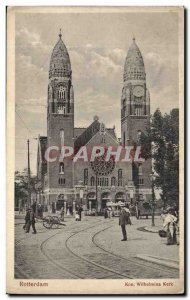 Old Postcard Netherlands Rotterdam Kon Wilhelm Kerk
