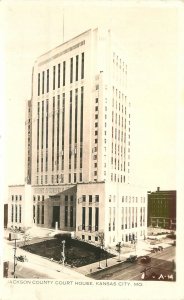 Postcard RPPC Missouri Kansas City Jackson County Court House 23-9199