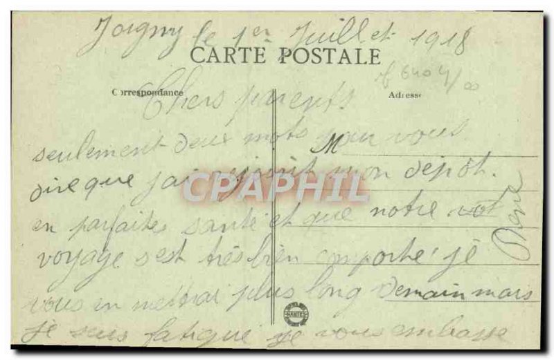 Old Postcard Joigny upstream Quays View from the Bridge