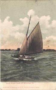 ME   MILLBRIDGE   SAILBOAT  1911 postcard
