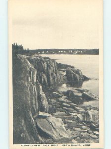 W-border NATURE SCENE Orr'S Island - Casco Bay - Near Portland Maine ME AD4572