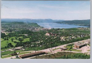 Corner Brook, Newfoundland, 1994 Chrome Aerial View Postcard, Slogan Cancel