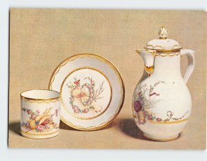 Postcard Cafetière, tasse et sa soucoupe, Musée Ariana, Geneva, Switzerland