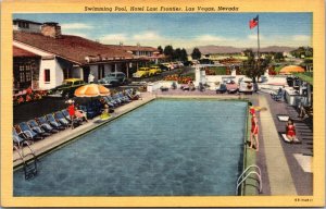 Linen Postcard Swimming Pool at Hotel Last Frontier in Las Vegas, Nevada