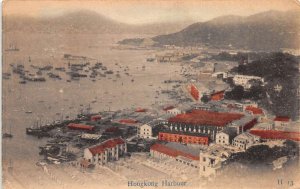 Hong Kong Harbour Birds Eye View Postal Used Vintage Postcard AA67064