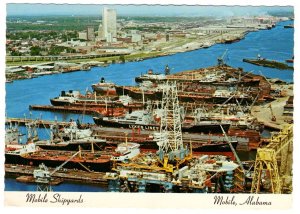 Mobile AL, Alabama - Shipyards on Mobile River