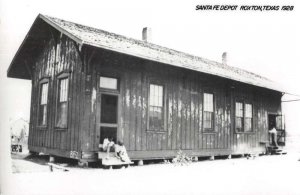 Roxton Texas Santa Fe Depot Train Station Real Photo Postcard AA16647 