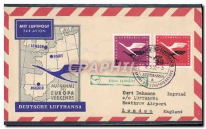 Letter Lufthansa London Paris Madrid 16 May 55