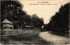 CPA AK BARBIZON Point terminus Hotel de la Foret TRAM VAPEUR (977373)