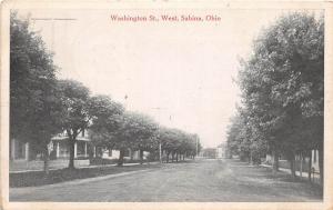 A57/ Sabina Ohio Postcard 1922 Washington Street West Homes