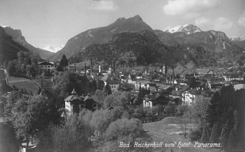 Bad Reichenhall Germany Panorama Of City Real Photo Antique Postcard K69480