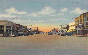 Broadway Street Scene Drug Store Hobbs New Mexico 1950s linen postcard