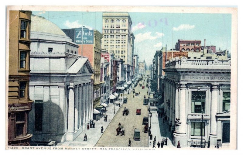 Grant Ave, San Francisco, CA Postcard *5N3