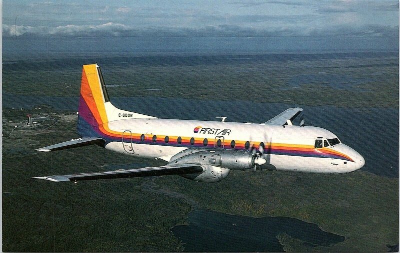 Postcard~First Air~British Aerospace HS-748~Yellowknife, NWT~A53 