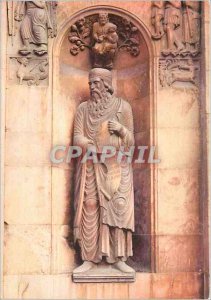 Modern Postcard Between two roads of Italy Fidenza Porch of the cathedral the...