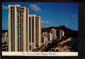 HI Hyatt Regency Hotel Waikiki Honolulu Hawaii Diamond Head Postcard