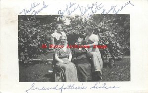 8 Postcards, Keokuk County Iowa, RPPC, Davis Family Photos,Grandfather's Sisters
