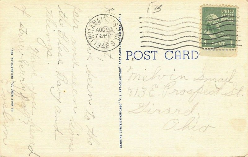 LP33 Indianapolis  Indiana Postcard Victory Field Stadium 