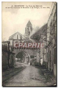 Old Postcard Brantome La Porte Des Reforms took place or the & # 39entrevue B...