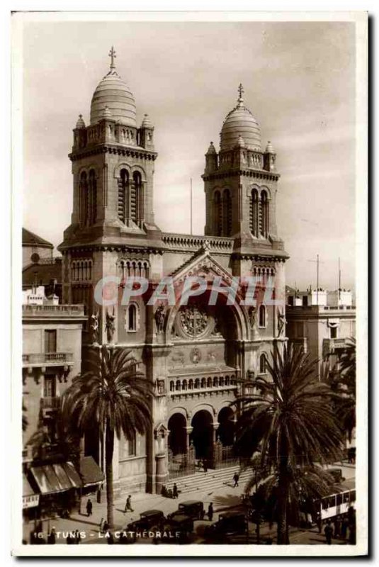 Old Postcard Tunis La Cathedrale