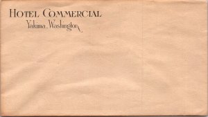 Hotel Commercial Yakima WA vintage stationery envelope cachet