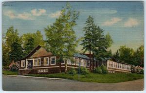 TWO HARBORS, Minnesota  MN   Roadside  RUSTIC INN  1949  Linen Postcard