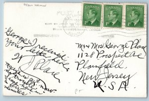 Banff Alberta Canada Postcard Chateau Lake Louise Byron Harmon 1951 RPPC Photo