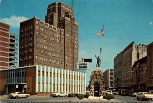 Mississippi Meridain Downtown 23rd Avenue Showing World War I Soldiers Monument