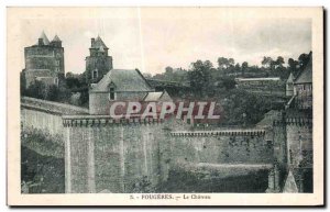 Old Postcard Fougeres Chateau