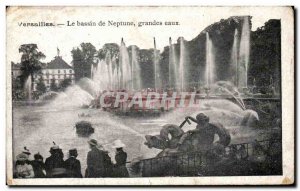 Old Postcard Versailles Le Bassin De Neptune Fountains