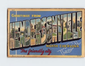 Postcard The friendly city Greetings From Hendersonville North Carolina USA