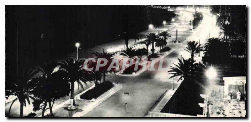 Old Postcard Nice night The Bay of Angels