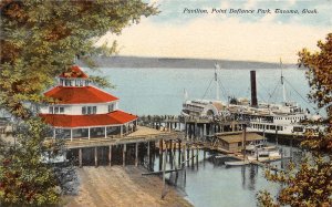 Steamer Dock Pavilion Point Defiance Park Tacoma Washington 1910c postcard