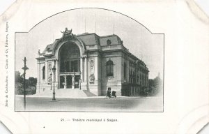 Vintage 1900s Saigon Municipal Theater Photo Postcard Vietnam