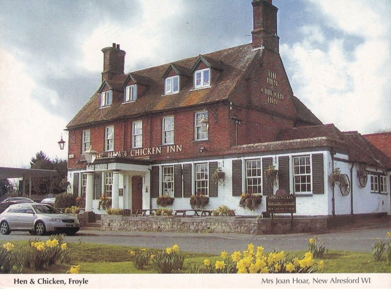 Hen & Chicken Pub Froyle Hampshire Postcard