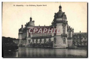 Old Postcard Chantilly Chateau frontage North