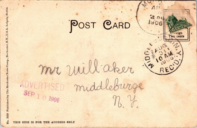 Postcard NY Mohawk High School 1906