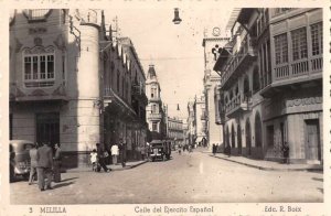 Melilla Spain Calle del Ejercito Espanol Real Photo Vintage Postcard JF235002