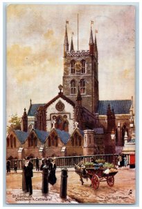 1906 St. Saviours Southwark Cathedral Charles Flower Aquarette Tuck Art Postcard