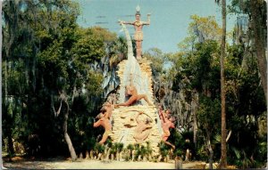 Florida Daytona Tomoka State Park Fred Dana Marsh Indian Statuary 1958