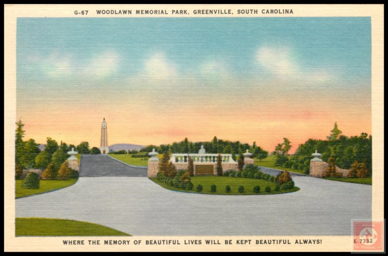 Woodlawn Memorial Park, Greenville, S.C.