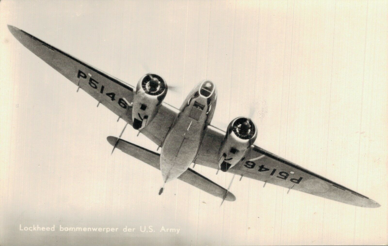 Aviation Lockheed Bomb Thrower US Army Aircraft Vintage RPPC 07.90